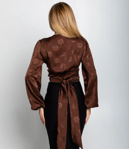 Блуза #КТ5138, шоколадный