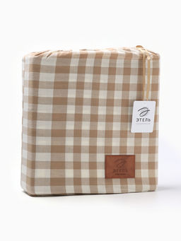 Постельное бельё Этель евро Beige cage 200х220 см,220х240 см,50х70-2шт, 100% жатый хлопок, 140 гр/м2  фото 15