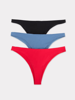 Трусы женские бразилиана мультипак (3 шт.) в синем цвете вечерние сумерки 412555-3 - Mark formelle фото 6