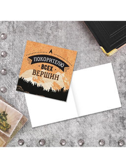 Цена за 20 шт. Открытка‒мини «Покорителю всех вершин», 7×7 см