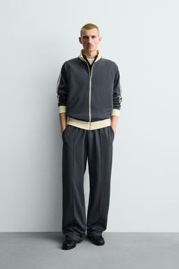 ZIP-UP SWEATSHIRT WITH STRIPES - Zara фото 9