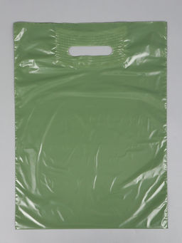 Цена за 50 шт. Пакет полиэтиленовый с вырубной ручкой, Хаки 30х40 см, 30 мкм