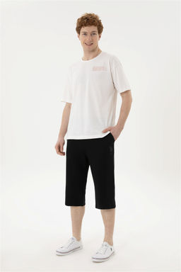 Мужские черные трикотажные шорты