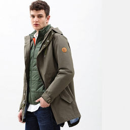 Мужская куртка Timberland Parka Fishtail Snowdon Peak 3-in-1 зеленая  фото 9