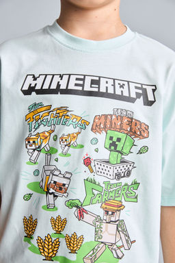 %100 Pamuk Minecraft Lisansl_ Ti__rt Erkek _ocuk - Defacto фото 3