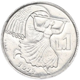 Монета 1 лира 1973 года Сан-Марино