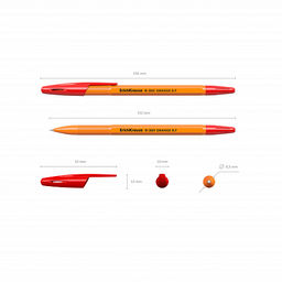 Цена за 50 шт. Ручка шариковая ErichKrause R-301 Stick Orange 0.7, цвет чернил синий (в коробке по 50 шт.)  фото 15