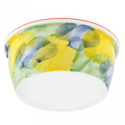 Акварель Салатник-контейнер фарфоровый 900мл, д16,7х7,3см, круглый, с деколью, отводка, пластмассовая крышка, герметичная, с клипсами, с силиконовым уплотнителем (Китай) - Домашняя мода фото 8