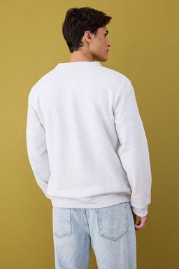 Siyah-Lacivert-Gri Melanj 3lu Paket Regular/Normal Kesim Basic Ici Polar Sweatshirt TMNAW26SW00006 - Trendyolmilla фото 6