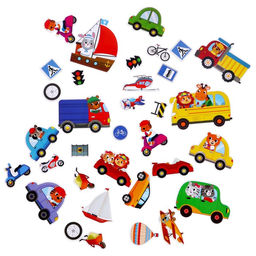 Книжка- игрушка Магнитный транспорт - Буква-ленд фото 4