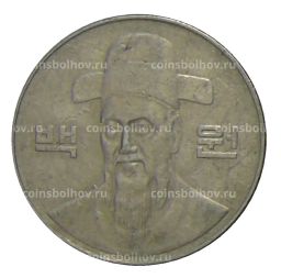 Монета 100 вон 2001 года Южная Корея