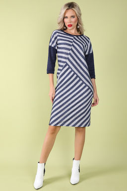 Платье Мадонна (полоска черника)