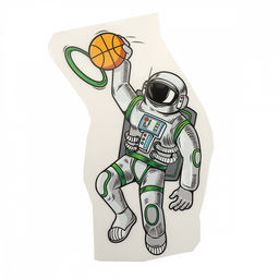 Термотрансфер арт.TBY.1335 Космонавт 13,8х20см, уп.10шт
