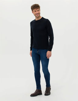 Lacivert Slim Fit Bisiklet Yaka Basic Triko Kazak - Pierre cardin фото 4