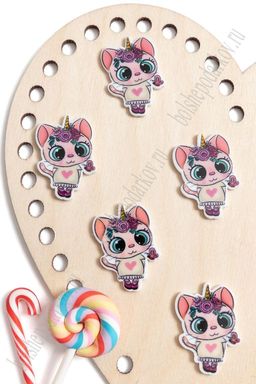 Кабошон-вырубка "Котёнок" 2,4*3,5 см (10 шт) SF-5951, №2