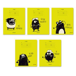 "Светоч" 12ТЕТл-001 Тетрадь ученическая школьная A5 12 л. на скобе 65 г/кв.м , белизна 100 % 25 шт. линия 000699 Не будь букой!