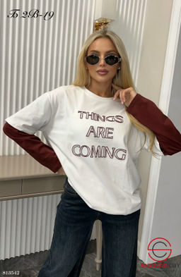 Лонгслив женский с надписью