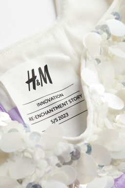 Vestido corto en jacquard embellecido - H&m фото 5