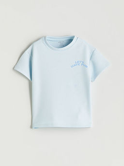 Bask?l? Erkek Bebek Ti??rt ve ?ort 2li Tak?m