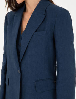 Lacivert Regular Fit Keten Ceket - Pierre cardin фото 7