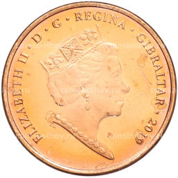 Монета 2 пенса 2019 года Гибралтар Островные игры