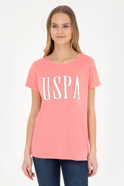 Женская неоново-розовая футболка с круглым вырезом - U.s. polo assn фото 9