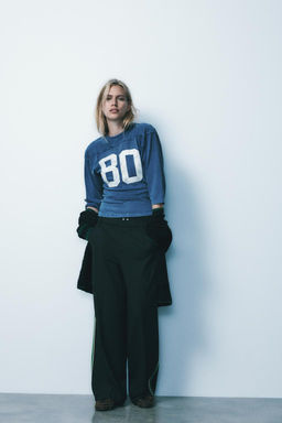 VARSITY WASHED EFFECT T-SHIRT