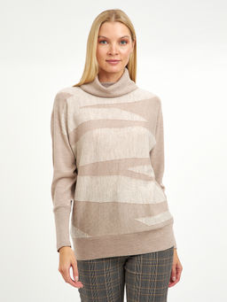 водолазка женская бежевая из шерсти - Glenfield фото 5