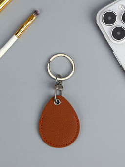 Цена за 3 шт. Брелок - чехол для магнитных ключей домофона, капля, рыжий, под нанесение, 4.4×5.5 см