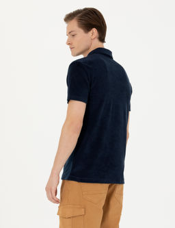 Темно-синяя футболка узкого кроя - Cacharel фото 5