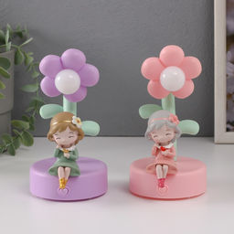 Фигурка светящаяся Девочка под цветочком, 8?8?15 см, МИКС