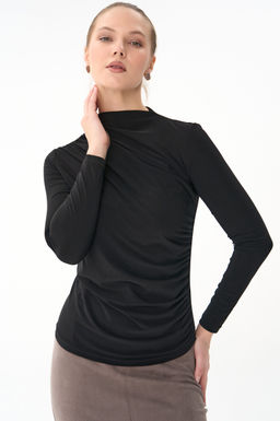 Лонгслив Нора (чёрный-2) - Эльза фото 4