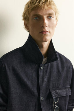 SOBRECAMISA DENIM RELAXED FIT / ?ndigo - Zara фото 5