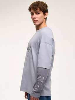 Лонгслив светло-серый CN25116L - Nota bene фото 3