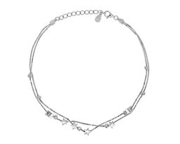 Браслет на ногу из серебра без вставки, ТФБ-51