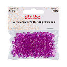 Бусина Zlatka акрил ARO 7 х 8 мм 25 г 157 фиалковый  фото 3
