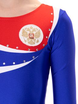 8830 Купальник для выступлений по спортивной гимнастике "Триколор"