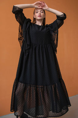 Платье шифон LOVE052/02/Черный