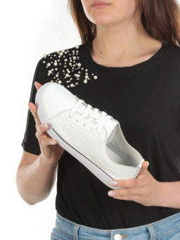 05-PDXL135-1 Кроссовки женские (натуральная кожа) - Фабричный китай фото 2