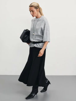 Джемпер в рубчик с рукавом 3/4 / Zarina  фото 3