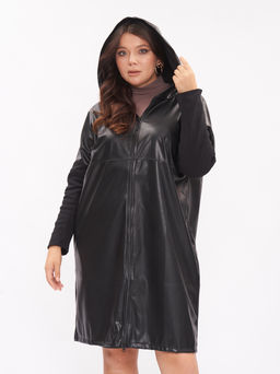 Пальто из эко-кожи PL10209BLK01 - Артесса фото 12