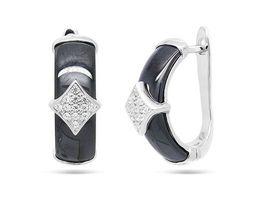 Серьги из серебра керамика, МКВ255