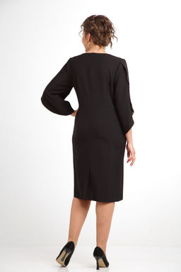 Платье VILENA 1043 черный+леопард  фото 6