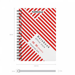 Цена за 5 шт. Тетрадь общая с пластиковой обложкой на спирали ErichKrause Red Concept, А6, 80 листов, клетка  фото 4