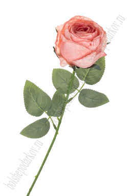 Веточка декоративная "Роза" 52 см (SF-7873) коралловый