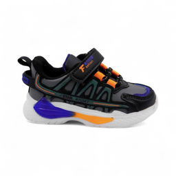 LED - кроссовки С7221-10 серо оранжевые - Sport фото 2