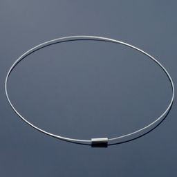 Цена за 3 шт. Основа для колье (чокер) с замком, 1 мм, цвет стальной, 45 см