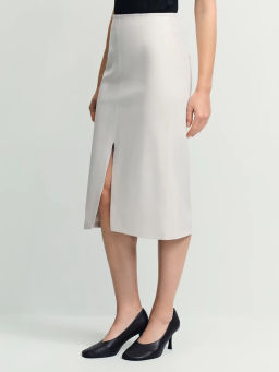 Юбка миди из искусственной кожи / Zarina  фото 4