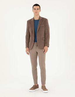 A__k Kahverengi Slim Fit Ceket