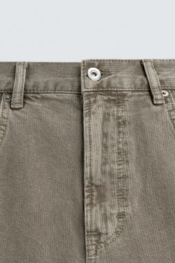 BERMUDA DENIM BALLOON FIT ESTRUCTURA / Khaki